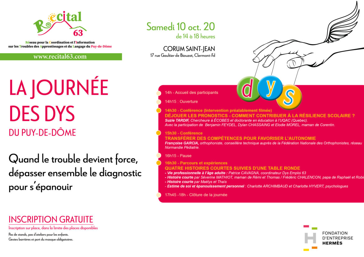 Retrouvez-nous lors de la Journée des Dys 2020 !